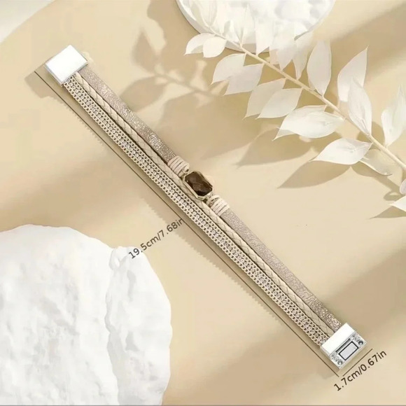 Bohemian Layered Stone Bracelet - Picture 3 of 6